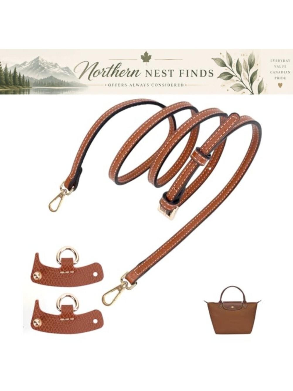 Genuine Leather Purse Strap Replacement Adjustable Crossbody Bag Accessories